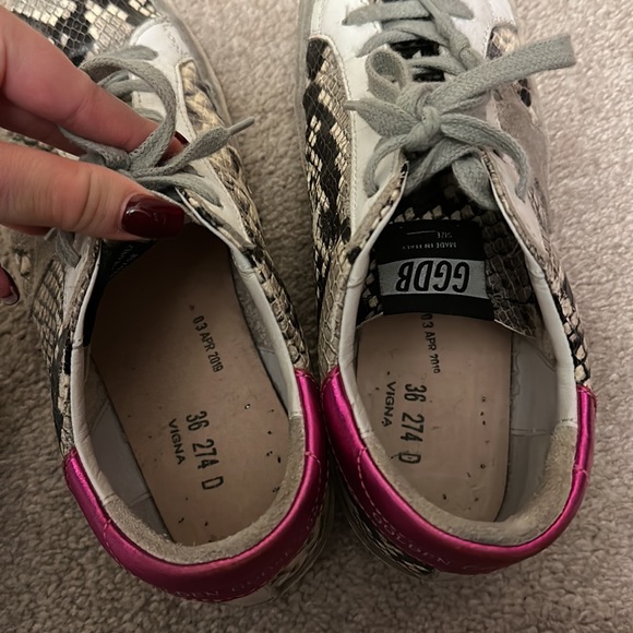 Golden Goose Superstar Sneaker in Natural Snake Print & Ice Star - Picture 8 of 8